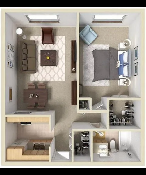 A2 one bedroom one bath 822 sqft GANDY A2 one bedroom one bath 822 sqft GANDY