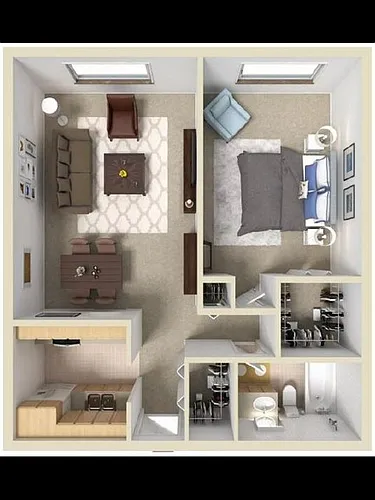 Floor plan A2 1X1