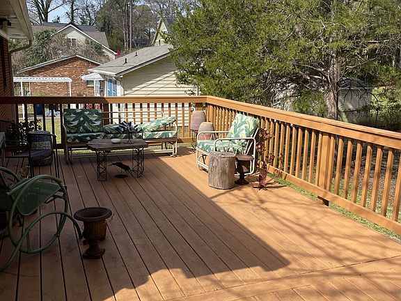 Raised back deck, very private.