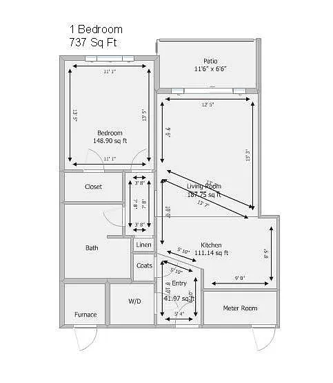 Floor plan One Bedroom