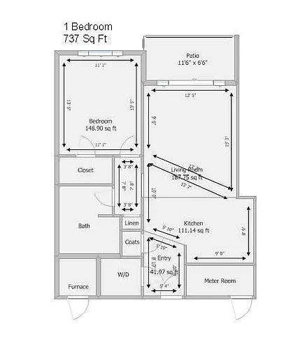 Floor plan One Bedroom