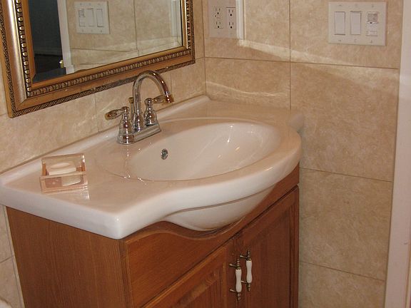 Hall bath vanity