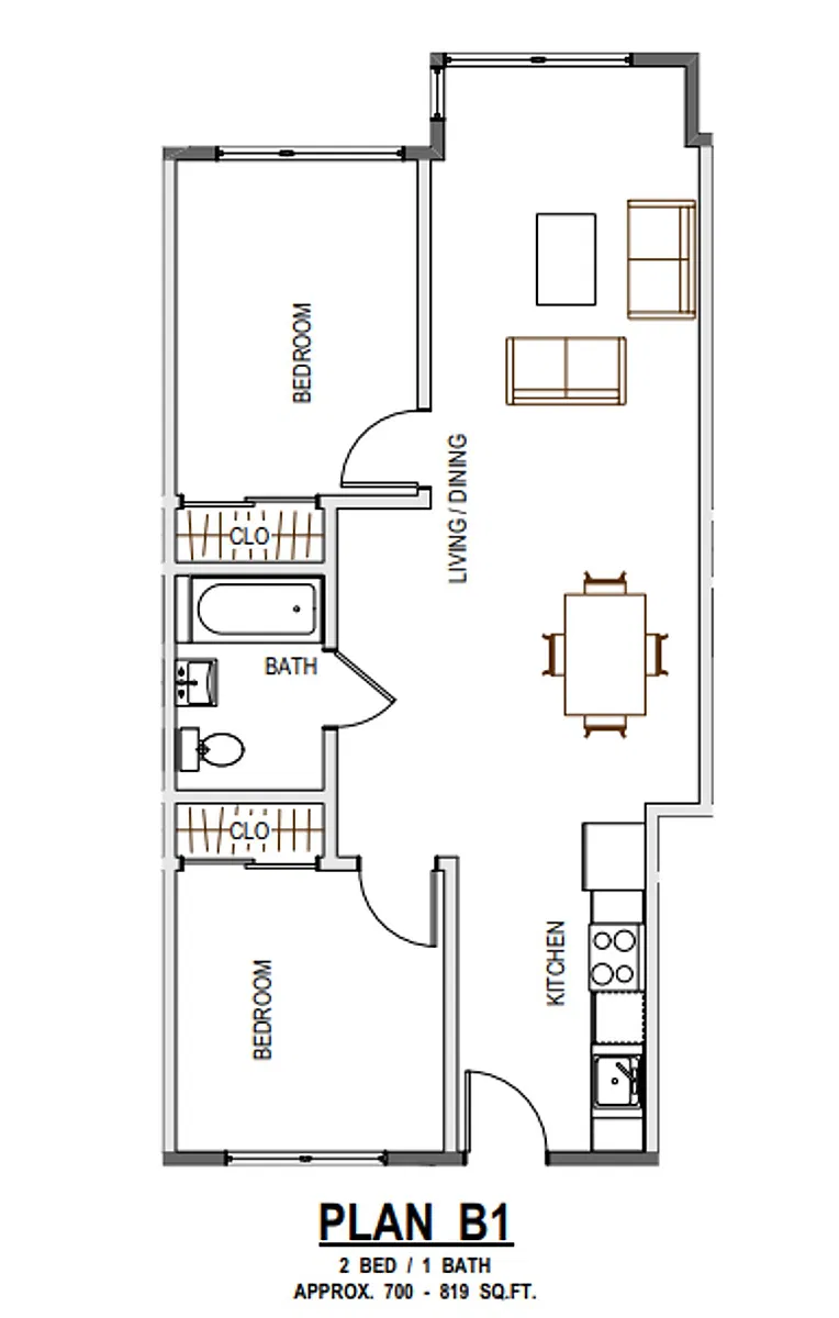 Floor plan Model B1