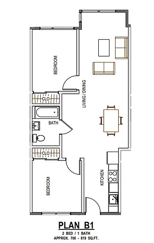 Floor plan Model B1