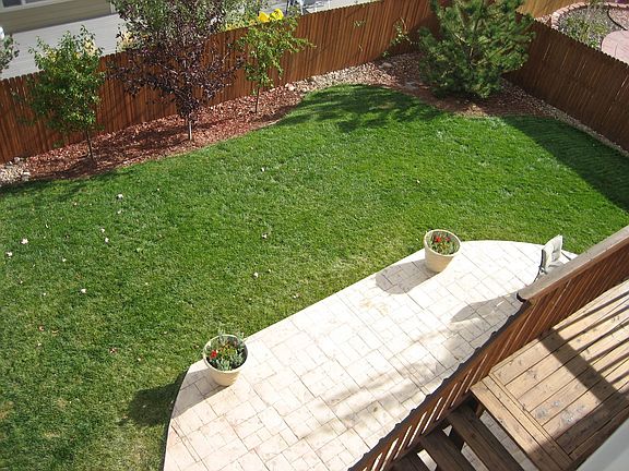 with a big maintenance free patio for mom and dad!