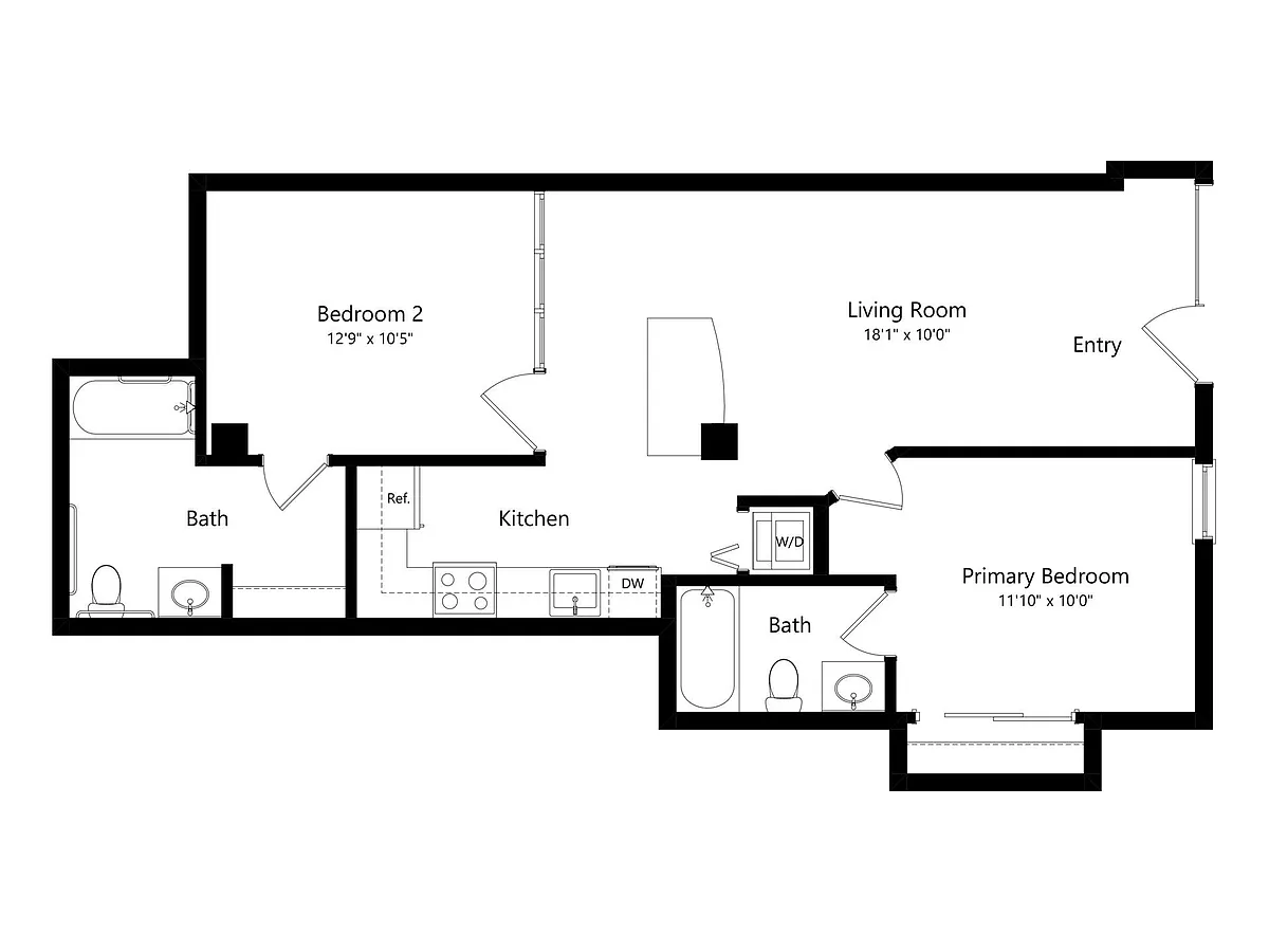 Floor plan The Lofts at Shiplock Watch - B2