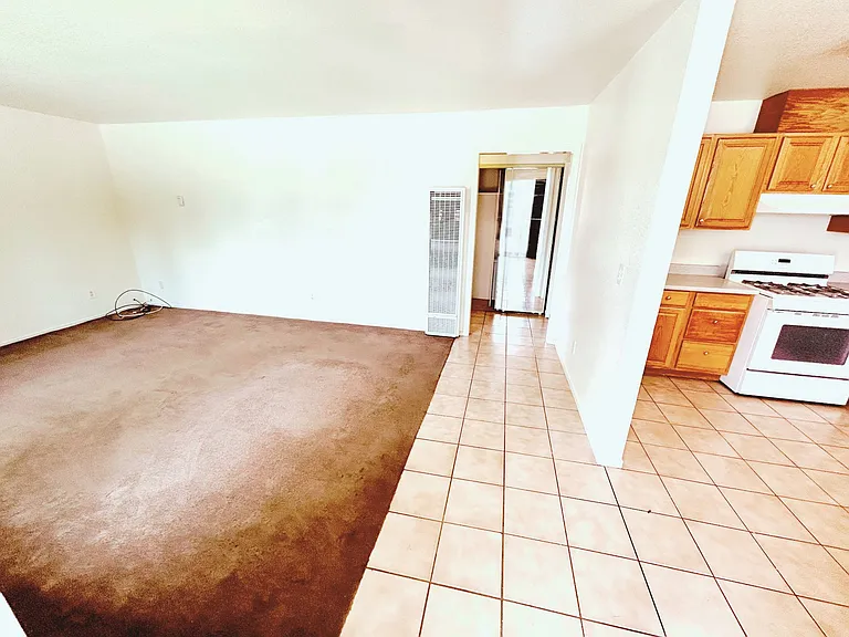 living room, kitchen, hall