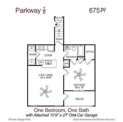 Floor plan Parkway Upper Garage
