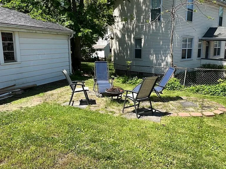 Fire pit and chairs