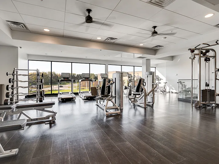 Work out with a view in our light-filled fitness center..