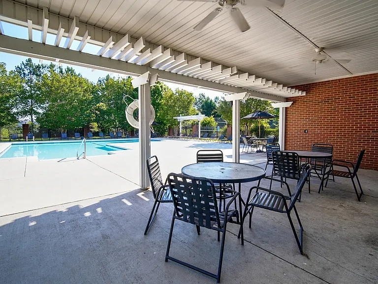 Covered Pavilion at the pool with Fans!