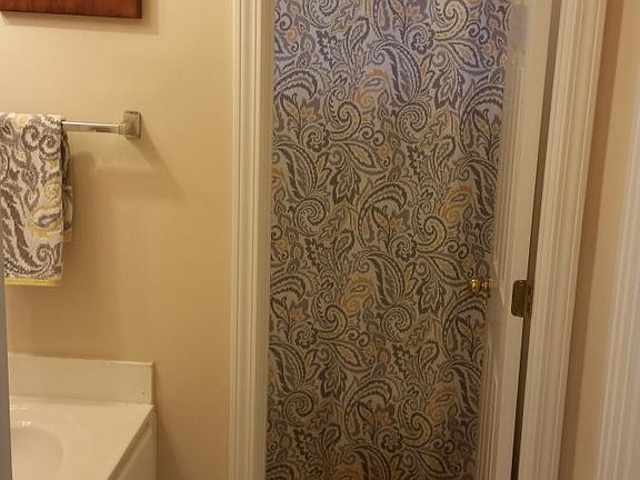 Guest bathroom double set of doors