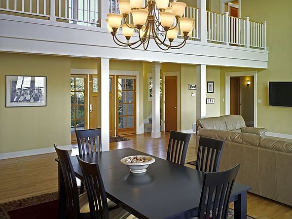 Dining room within the great room. There is a lof area above the great room.  