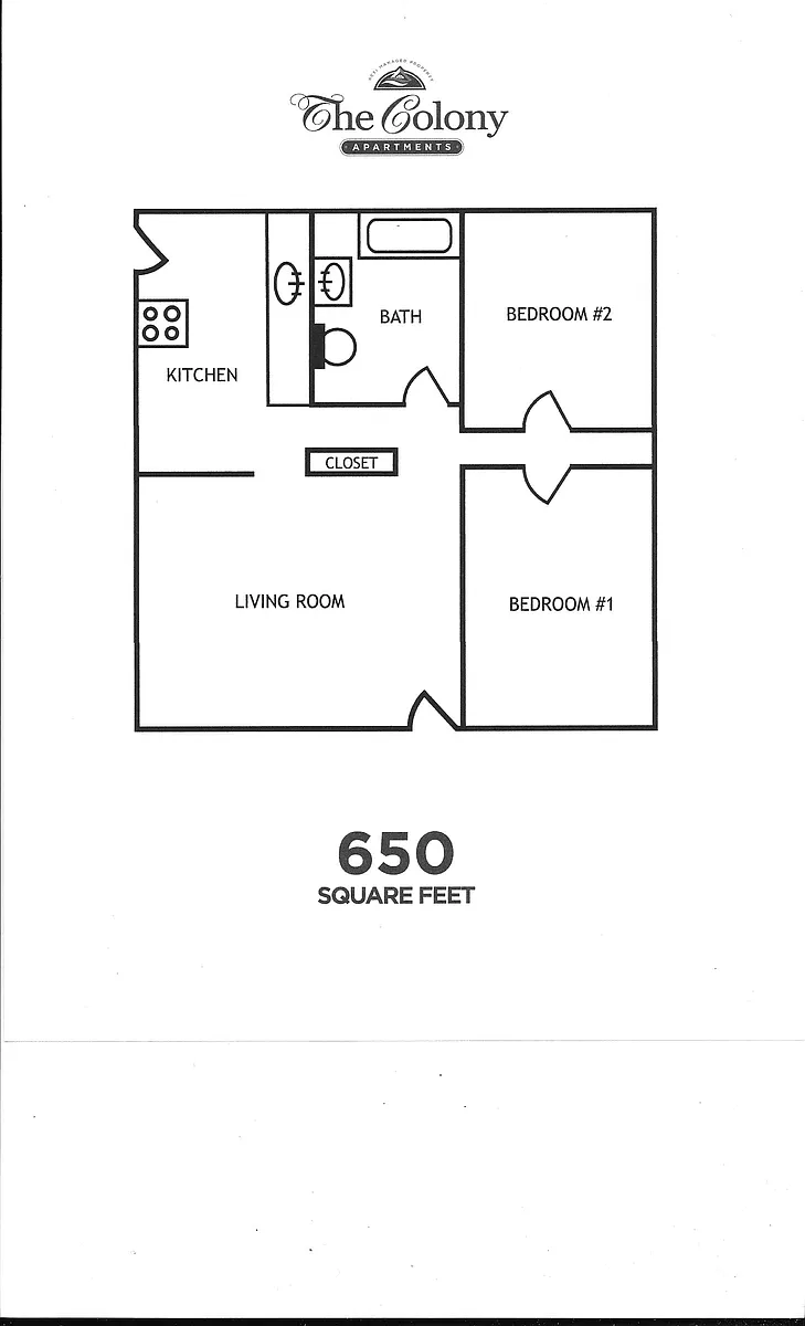 Floor plan Two Bedroom