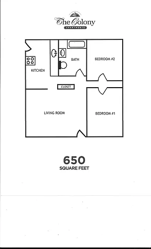 Floor plan Two Bedroom