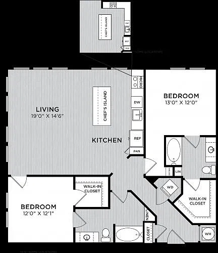 Floor plan Two Bedroom