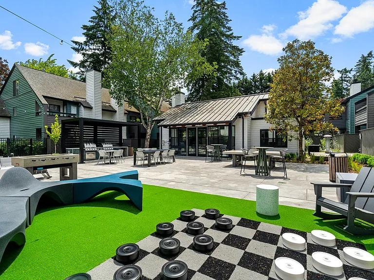 Courtyard Patio Games at The Lakes Apartments in Bellevue, WA 98007