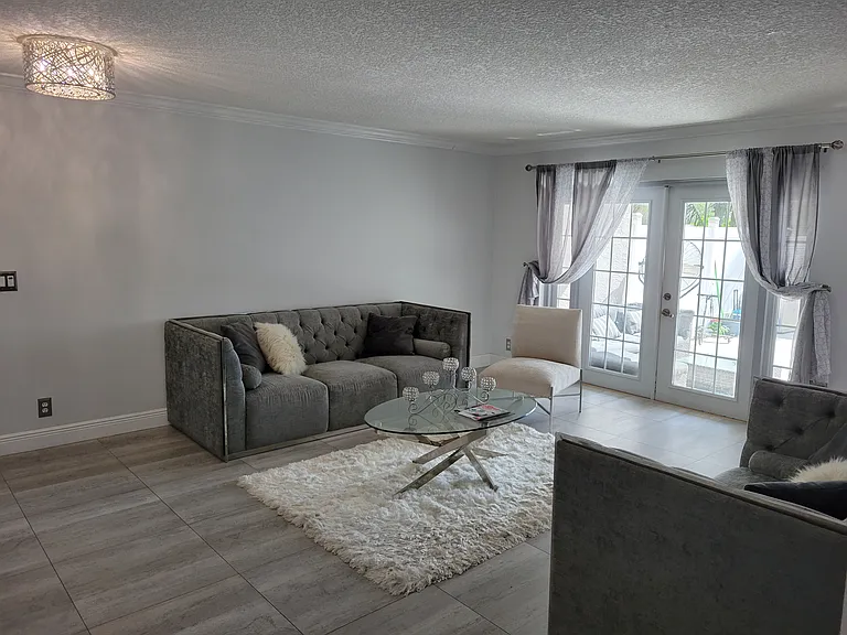 Living Room with French door