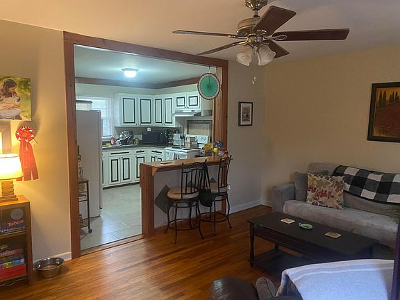 Open living room and kitchen area