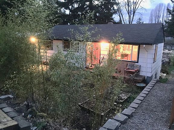 Front view winter evening