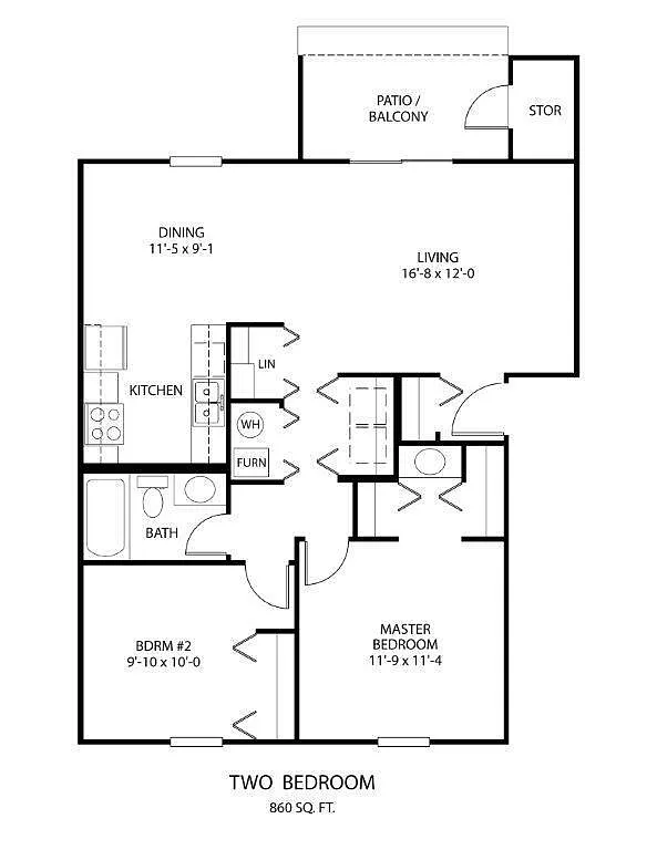 Floor plan 2 Bedroom