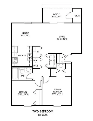 Floor plan 2 Bedroom