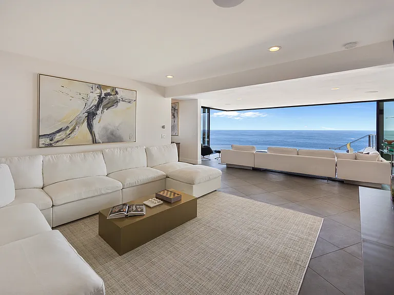 Every seat offers a front-row view to the serene Pacific Ocean and Catalina Island.