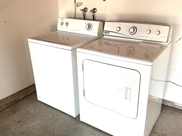 Washer and dryer provided by landlord.