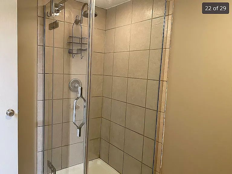 Walk-in shower.