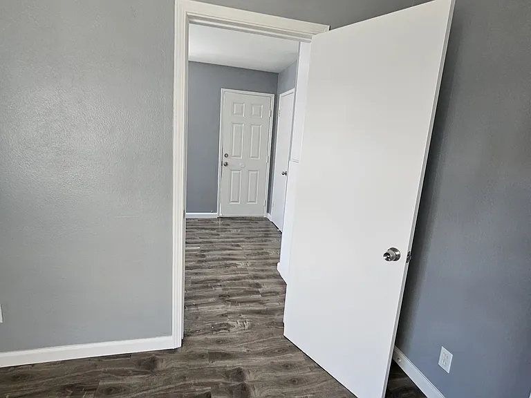 This is the bedroom door with access to the living room.