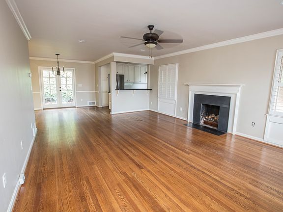 living room with fireplace
