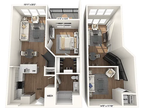 Floor plan AM14-L-Base Collection