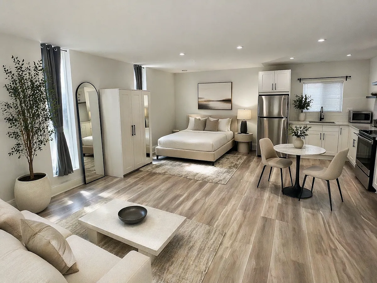 Virtually staged apartment option 1 - 7272 Cirrus Way #1/2