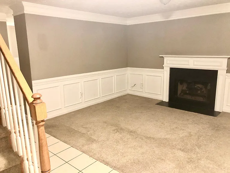 Fancy Trim Updates in Cozy Living Room