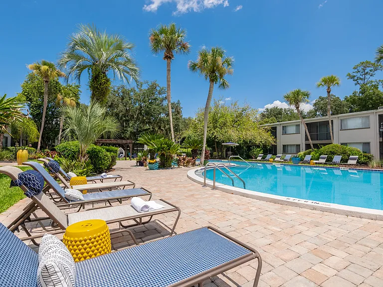 Immerse yourself in pure joy at our sparkling swimming poolwhere lush greenery meets an abundance of inviting loungers, enticing you to take the plunge into pure bliss.