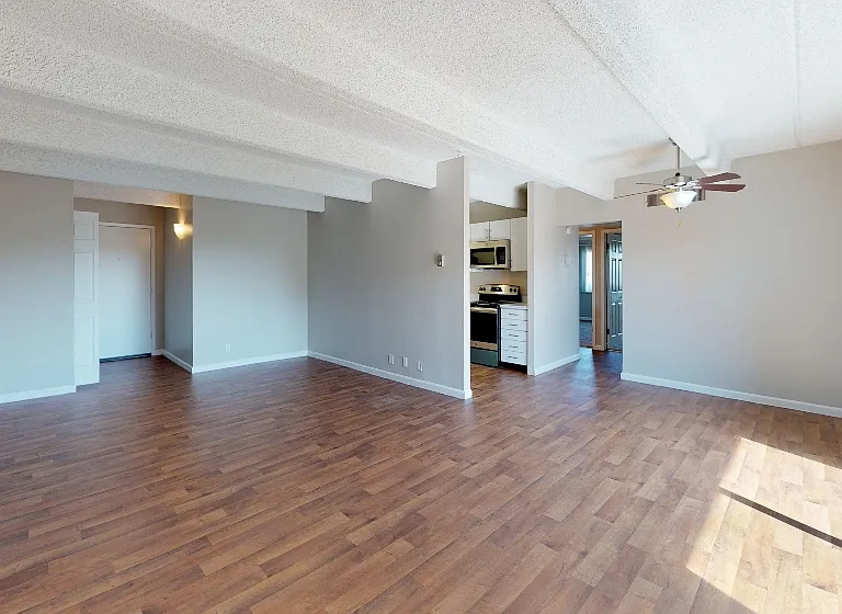Bright living and dining space