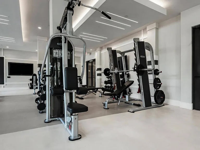 Strength Training Area with Multi-Use Weight Machines