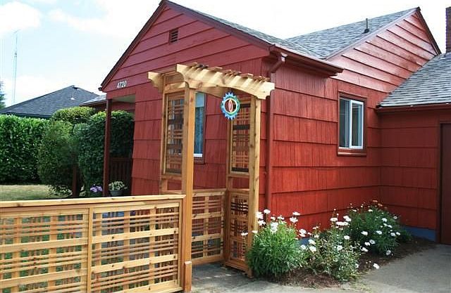 Gated Craftsman Arbor and Fresh Paint