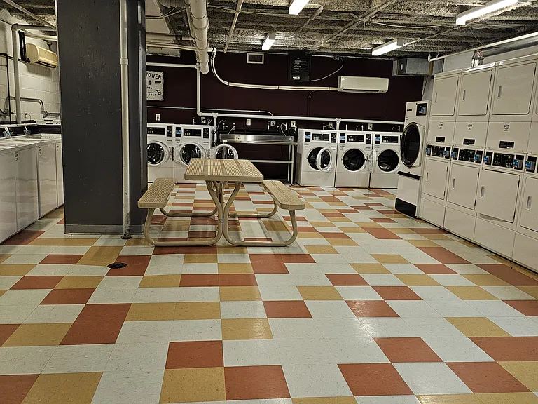 Laundry room in basement