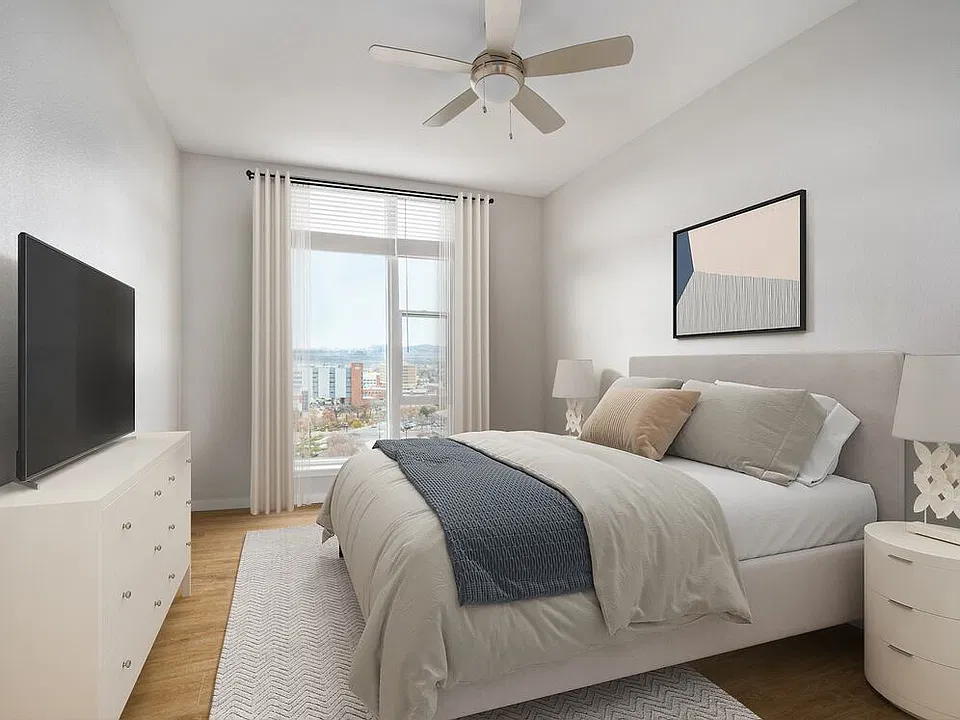 Signature Collection bedroom with hard surface flooring