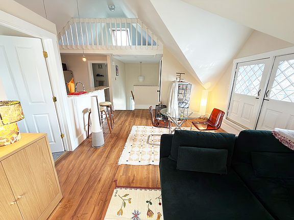 View of living room, loft is above