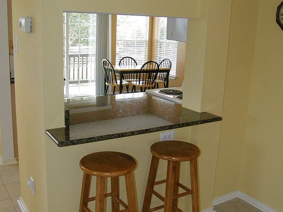 Granite Breakfast Bar off Kitchen