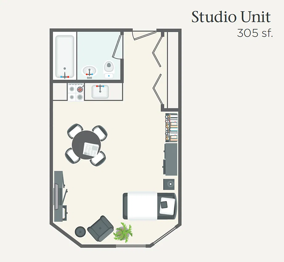 Floor plan Studio