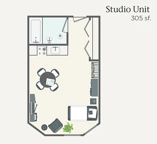 Floor plan Studio Unit