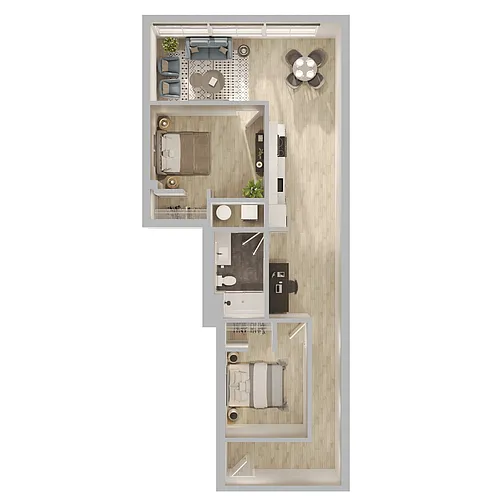 Floor plan T01-2BR