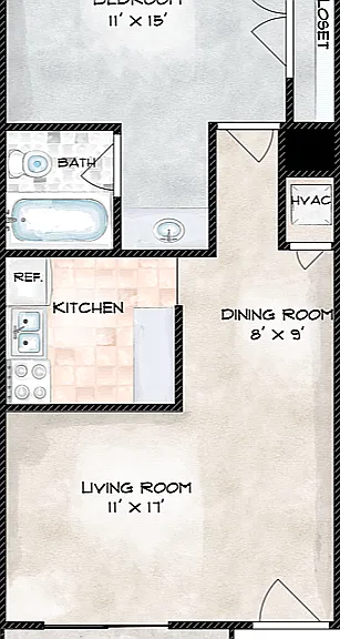 1x1 floorplan 1x1 floorplan
