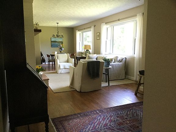 Living Room with Working Fireplace