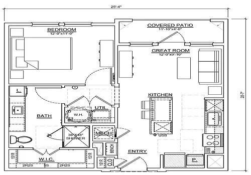 Floor plan One Bedroom/One Bath