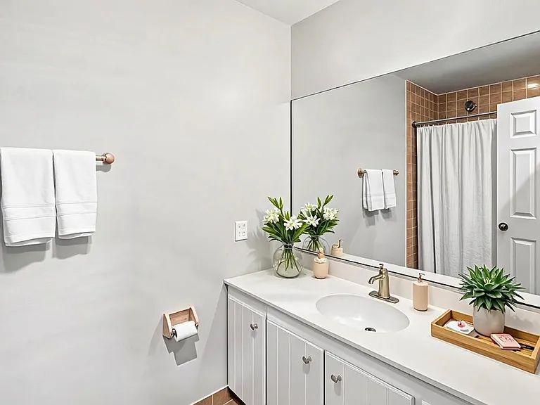 Private bathroom for second bedroom.