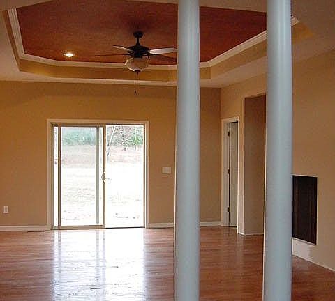 Living room with fireplace